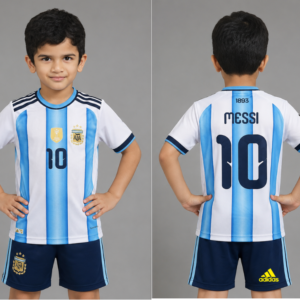 Argentina Messi Kids Football Jersey Set